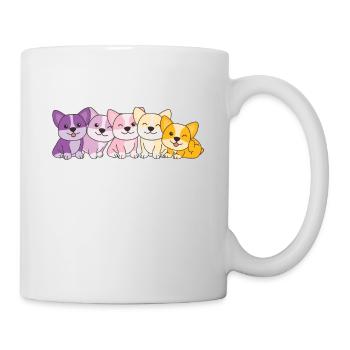 drapeau trixic Corgi Pride LGBTQ chiens mignons - Mug blanc - blanc - Droite