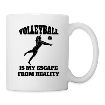 Volleyball Geschenk Beachvolleyball Volleyballer - Tasse - Weiß - Rechts
