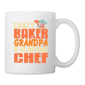 Grand-père boulanger fou d’un t-shirt de chef génial - Mug blanc - blanc - Droite