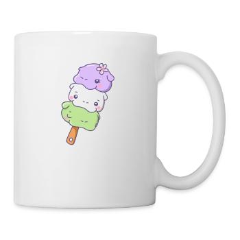 Drôle Hippo Mochi Mignon Kawaii Esthétique - Mug blanc - blanc - Droite