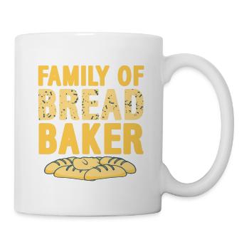 Family Of Bread Baker Vintage Baking T-Shirt - Tasse - Weiß - Rechts