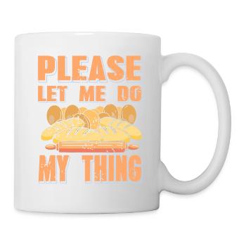 S’il vous plaît laissez-moi faire mon truc Vintage Baker T-Shirt - Mug blanc - blanc - Droite