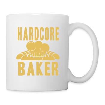 Hardcore Baker Awesome Baking Designs T-Shirt - Tasse - Weiß - Rechts