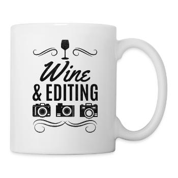 Photographer Wine & Editing Photography Camera Photographer - Mug - white - Right