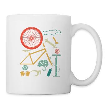 Pièces de vélo Descente Rider VTT Drôle de VTT - Mug blanc - blanc - Droite