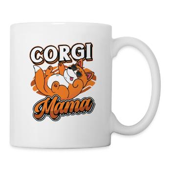 Corgi Mama für Damen - Tasse - Weiß - Rechts