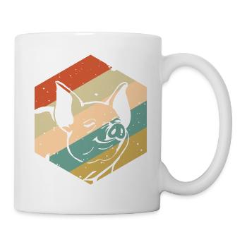 Retro Vintage Schwein - Tasse - Weiß - Rechts