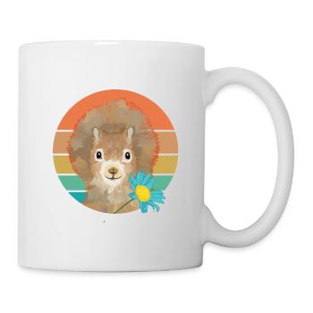 Retro Vintage Squirrel with Flower - Mug - white - Right