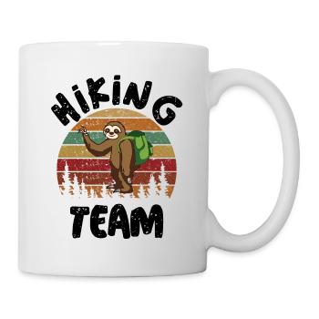 Hiking Team Faultier Wandern - Tasse - Weiß - Rechts