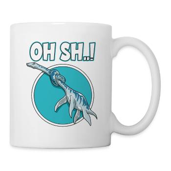 Dino Knoten Elasmosaurus Verknotet - Tasse - Weiß - Rechts