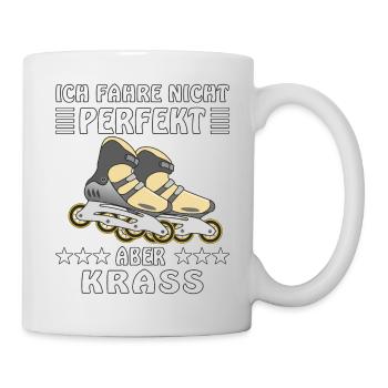 INLINER ICH FAHRE NICHT PERFEKT ABER KRASS - Tasse - Weiß - Rechts