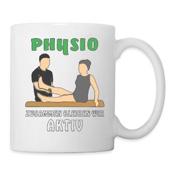 PHYSIO ZUSAMMEN BLEIBEN WIR AKTIV - Tasse - Weiß - Rechts