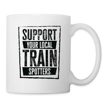 Train Trainspotter Locomotive Hobby Trainspotting - Mug - white - Right