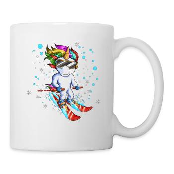 Ski Holiday Travel Snowboarding Unicorn Fairy Tale - Mug - white - Right
