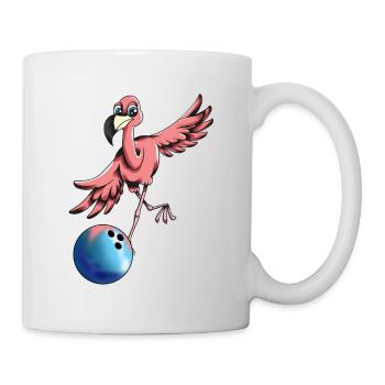 Bowling Flamingo Motif Bowling Player Bowler Fan - Mug - white - Right