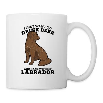 Ich möchte nur Bier trinken und mit meinem - Tasse - Weiß - Rechts