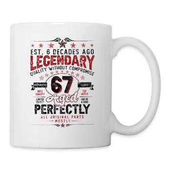 Vintage Légendaire - Vieilli parfaitement 67ème anniversaire - Mug blanc - blanc - Droite