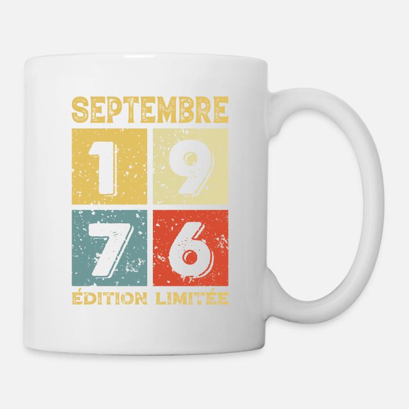 Septembre 1976 Original Idée Cadeau Anniversaire - Mug blanc - blanc