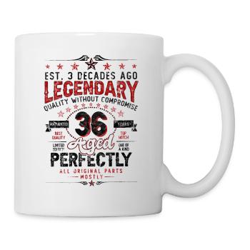 Vintage Légendaire - Vieilli parfaitement 36ème anniversaire - Mug blanc - blanc - Droite