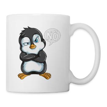 Kaiserpinguin sagt Nö Unterwasserwelt Ozean Böse - Tasse - Weiß - Rechts
