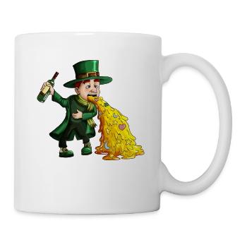 Drôle de lutin buveur pour la Saint-Patrick - Mug blanc - blanc - Droite