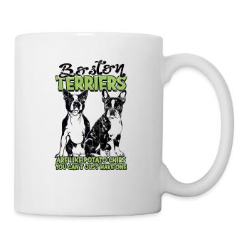 Les terriers de Boston sont comme des croustilles que vous ne pouvez pas - Mug blanc - blanc - Droite