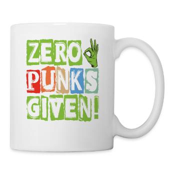 Zero Punks Given! - Gothic - Goth - Concert - Funn - Mug - white - Right