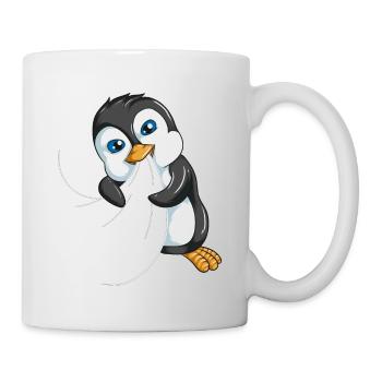 Petit mignon empereur pingouin plongée océan - Mug blanc - blanc - Droite