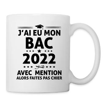 Ideé Cadeau Bachelier Bachelière Bac 2022 humour - Mug blanc - blanc - Droite