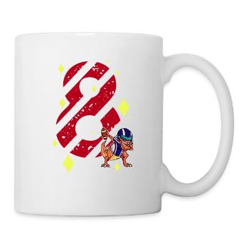 8 ans Dinosaur American Football 8ème B-day - Mug blanc - blanc - Droite