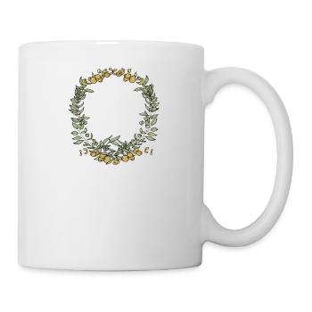 Eucalyptus Flower Wreath I Team Bridal Wedding Boho - Mug - white - Right