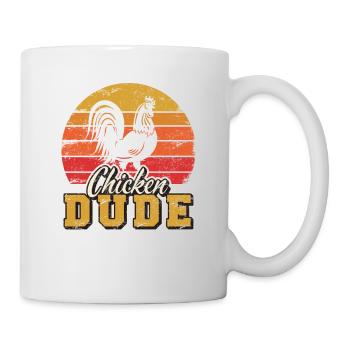 Chicken Dude Funny Chicken Dad Chicken Lover Farms - Mug - white - Right