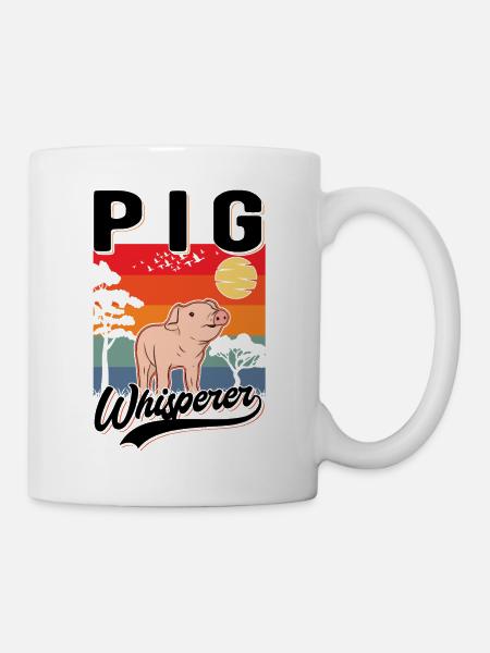 Schweineflüsterer Schweine Pig Whisperer - Tasse - Weiß