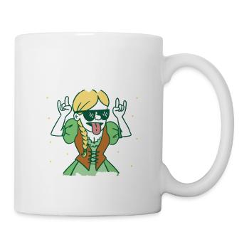 Mei Dirndl is in da Wäsch Dirndl Ersatz - Tasse - Weiß - Rechts
