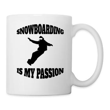 Snowboard Sports d’hiver Dire Snowboarder - Mug blanc - blanc - Droite