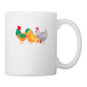 I'm Only Talking To Chickens Today Funny Chicken L - Tasse - Weiß - Rechts