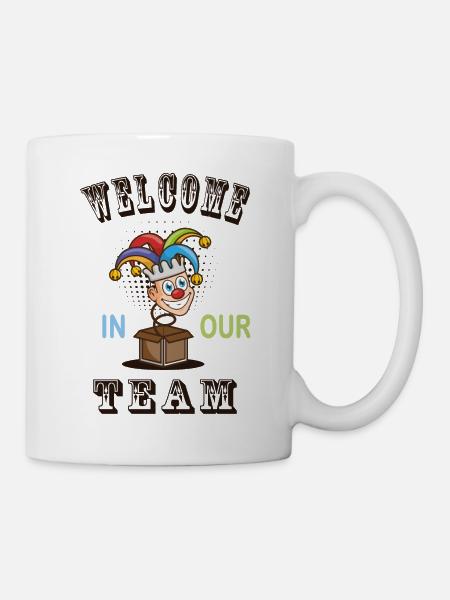 Bienvenue dans notre équipe Clown - Mug blanc - blanc