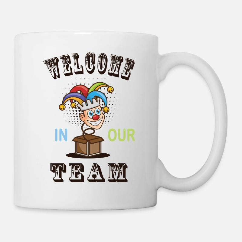 Bienvenue dans notre équipe Clown - Mug blanc - blanc