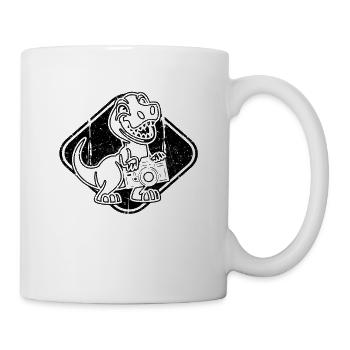 Lustige Fotografie Dinosaurier Lustiger Fotograf - Tasse - Weiß - Rechts