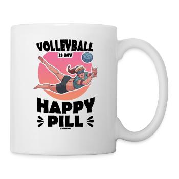 Volleyball Beachvolleyball Geschenk Strand - Tasse - Weiß - Rechts