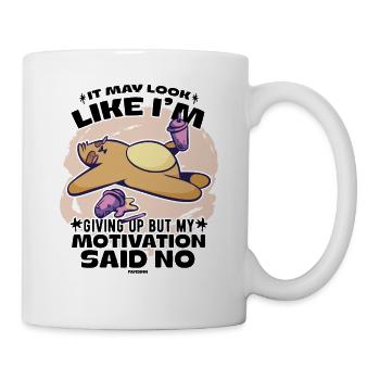 Motivation motivieren Karriere Positiv Geschenk - Tasse - Weiß - Rechts