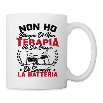 J'ai juste besoin de jouer de la batterie - Mug blanc - blanc - Droite