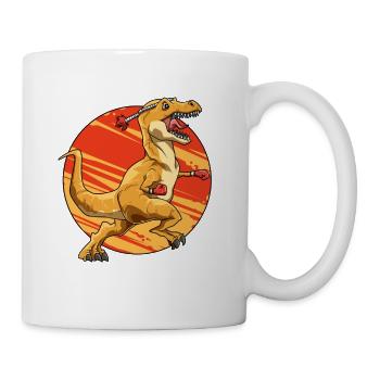 Brachiosaurus Dinosaurier Astronaut Dino Langhals - Tasse - Weiß - Rechts