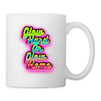 Glow Hard ou Glow Home - Mug blanc - blanc - Droite
