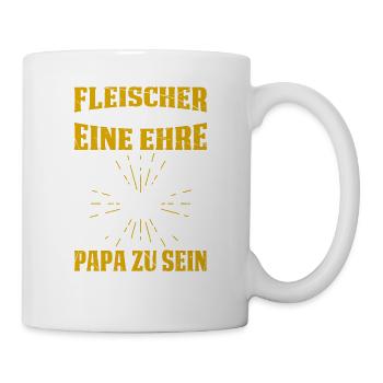 Fleischer Zu Sein Ist Eine Ehre Papa Unbezahlbar - Tasse - Weiß - Rechts