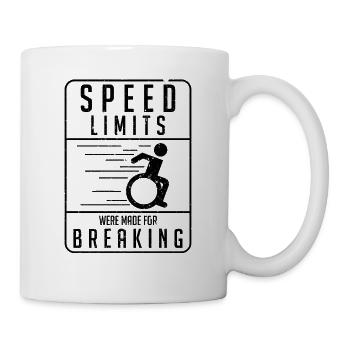Drôle d’explication de l’humour amputé en fauteuil roulant - Mug blanc - blanc - Droite