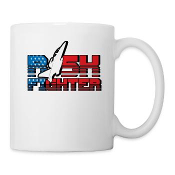 Pilote de chasse à réaction Risque Aviation de chasse Américain - Mug blanc - blanc - Droite