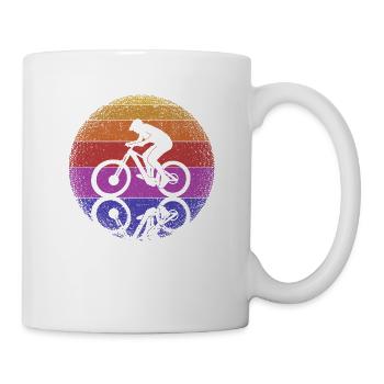 Reflexion MTB Mountainbike Lustig Radfahren Reiten - Tasse - Weiß - Rechts