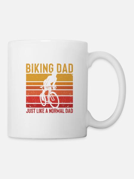 Ich bin ein Mountainbike-Vater lustig Radfahren - Tasse - Weiß