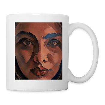 Fille pastel ART - Mug blanc - blanc - Droite